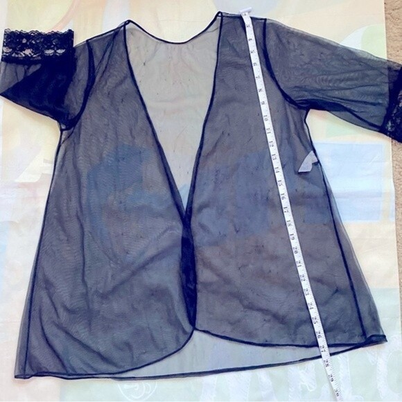 Vintage delicates Black lace nightie sheer robe size s/m - Picture 6 of 9